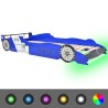 Lit voiture de course pour enfants avec LED 90 x 200 cm Bleu  633787633787