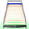 Lit voiture de course pour enfants avec LED 90 x 200 cm Bleu  633787633787
