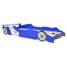 Lit voiture de course pour enfants avec LED 90 x 200 cm Bleu  633787633787