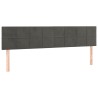 Têtes de lit Gris foncé 200x5x78/88 cm Velours 633788633788