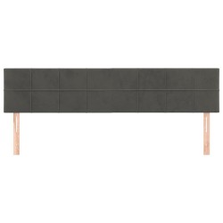 Têtes de lit Gris foncé 200x5x78/88 cm Velours 633788633788