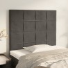 Tête de lit Gris foncé 100x5x118/128 cm Velours 633789633789