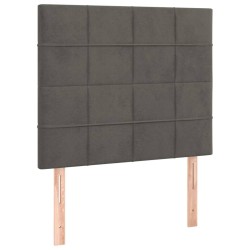 Tête de lit Gris foncé 100x5x118/128 cm Velours 633789633789