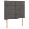 Tête de lit Gris foncé 100x5x118/128 cm Velours 633789633789