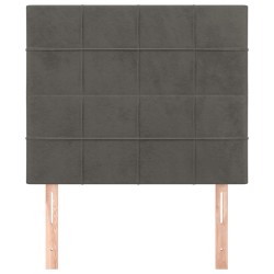 Tête de lit Gris foncé 100x5x118/128 cm Velours 633789633789
