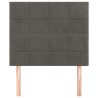 Tête de lit Gris foncé 100x5x118/128 cm Velours 633789633789