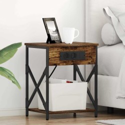 Cabinet de chevet Chêne fumé 41 x 31 x 51 cm Bois d'ingénierie 633795633795