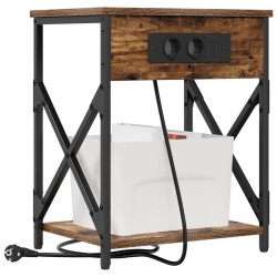 Cabinet de chevet Chêne fumé 41 x 31 x 51 cm Bois d'ingénierie 633795633795