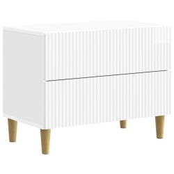 Cabinet de chevet avec tiroir Blanc brillant 62 x 34,5 x 48 cm 633797633797