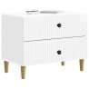 Cabinet de chevet avec tiroir Blanc brillant 62 x 34,5 x 48 cm 633797633797