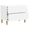 Cabinet de chevet avec tiroir Blanc brillant 62 x 34,5 x 48 cm 633797633797