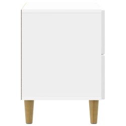 Cabinet de chevet avec tiroir Blanc brillant 62 x 34,5 x 48 cm 633797633797