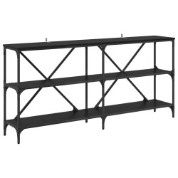 Table console Chêne noir 160 x 30 x 75 cm Bois d'ingénierie 633800633800