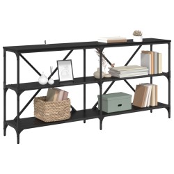 Table console Chêne noir 160 x 30 x 75 cm Bois d'ingénierie 633800633800
