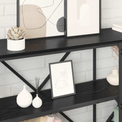Table console Chêne noir 160 x 30 x 75 cm Bois d'ingénierie 633800633800