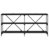 Table console Chêne noir 160 x 30 x 75 cm Bois d'ingénierie 633800633800
