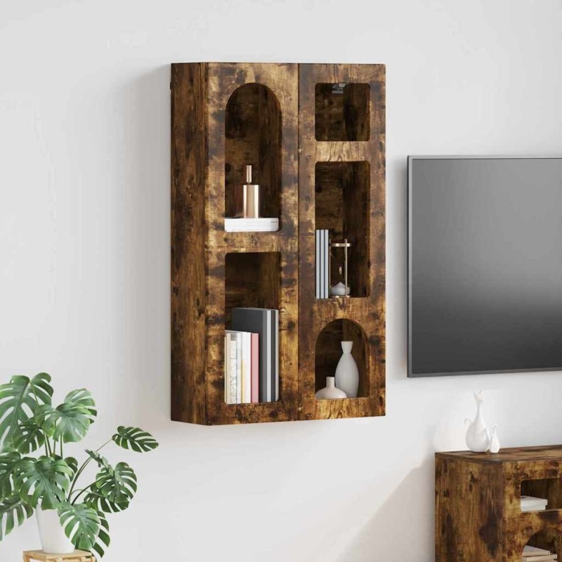 Armoire suspendue avec étagère ELST Chêne fumé 59 x 20 x 100 cm 633801633801