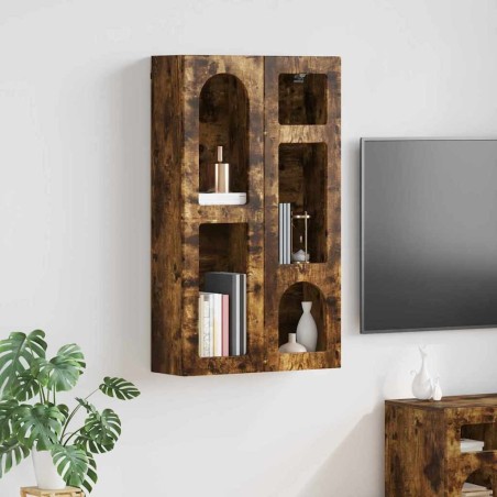 Armoire suspendue avec étagère ELST Chêne fumé 59 x 20 x 100 cm 633801633801