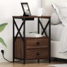 Cabinet de chevet avec tiroir 2 pcs Chêne brun 40 x 31 x 60 cm 633802633802