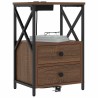 Cabinet de chevet avec tiroir 2 pcs Chêne brun 40 x 31 x 60 cm 633802633802