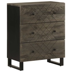 Buffets 2 pcs noir 60x33x75 cm bois massif de manguier 633806633806