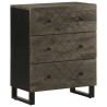 Buffets 2 pcs noir 60x33x75 cm bois massif de manguier 633806633806