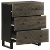 Buffets 2 pcs noir 60x33x75 cm bois massif de manguier 633806633806