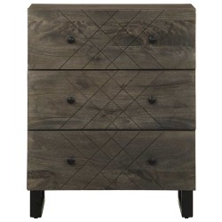 Buffets 2 pcs noir 60x33x75 cm bois massif de manguier 633806633806