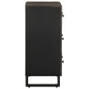 Buffets 2 pcs noir 60x33x75 cm bois massif de manguier 633806633806