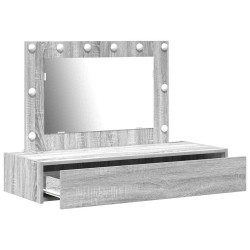 Table de Toilette Gris 100 x 40 x 70 cm Bois d'ingénierie 633807633807