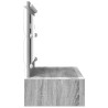 Table de Toilette Gris 100 x 40 x 70 cm Bois d'ingénierie 633807633807