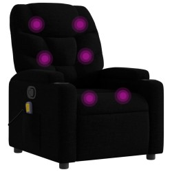 Fauteuil inclinable de massage noir tissu 633832633832