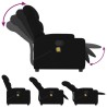 Fauteuil inclinable de massage noir tissu 633832633832