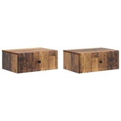 Cabinet de chevet 2 pcs Bois ancien 49 x 34,5 x 20 cm 633833633833