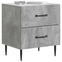 Cabinet de chevet 2 pcs Gris béton 43 x 34,5 x 47,5 cm 633834633834