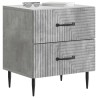 Cabinet de chevet 2 pcs Gris béton 43 x 34,5 x 47,5 cm 633834633834