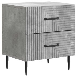 Cabinet de chevet 2 pcs Gris béton 43 x 34,5 x 47,5 cm 633834633834