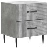 Cabinet de chevet 2 pcs Gris béton 43 x 34,5 x 47,5 cm 633834633834