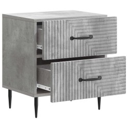 Cabinet de chevet 2 pcs Gris béton 43 x 34,5 x 47,5 cm 633834633834