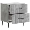 Cabinet de chevet 2 pcs Gris béton 43 x 34,5 x 47,5 cm 633834633834