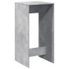 Table de bar gris béton 51x50x103,5 cm bois d'ingénierie 633835633835