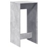 Table de bar gris béton 51x50x103,5 cm bois d'ingénierie 633835633835