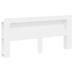Cabinet de Tête de Lit avec stockage Blanc Bois d’ingénierie 633837633837
