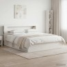 Cabinet de Tête de Lit avec stockage Blanc Bois d’ingénierie 633837633837