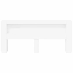 Cabinet de Tête de Lit avec stockage Blanc Bois d’ingénierie 633837633837