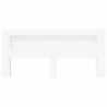 Cabinet de Tête de Lit avec stockage Blanc Bois d’ingénierie 633837633837