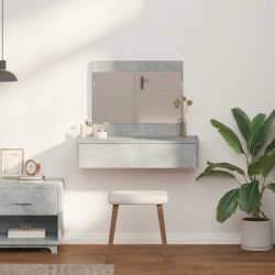 Table de Toilette Gris 83 x 40 x 70 cm Bois d'ingénierie 633839633839