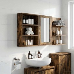 Armoire murale de salle de bain Chêne Fumé 40 x 10 x 50 cm 633840633840
