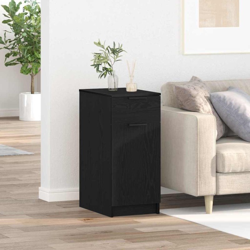Cabinet de Bureau Chêne noir 33 x 50 x 75 cm Bois d'ingénierie 633844633844