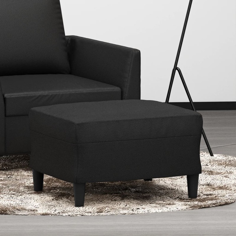 Repose-pied Noir 60x50x41 cm Similicuir 633845633845